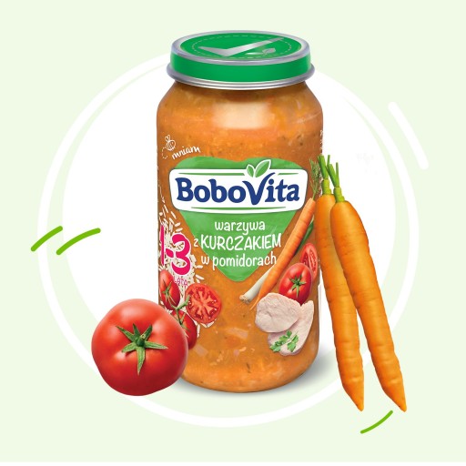 BoboVita Junior Zelenina s kuracím mäsom v paradajkách 1-3 roky 250 g