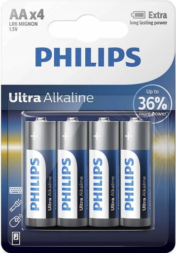 Batéria Philips (AA) (4 ks) MODRÁ Extremelife (ULTRA) LR6E4B/10