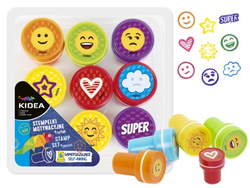 KIDEA STAMPS MOTIVAČNÉ PEČIATKY SMILES 9 ks