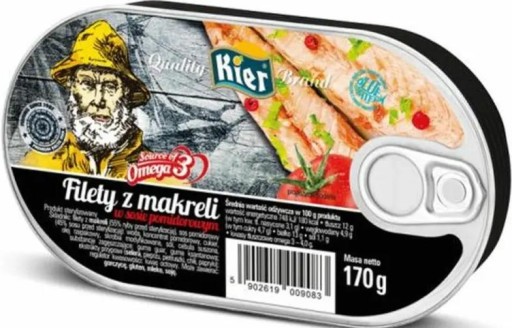 2x Filety z makrely v paradajkovej omáčke 170g - Kier