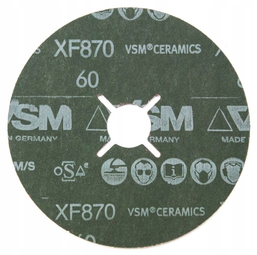 Vláknový kotúč VSM P60 180 mm z nehrdzavejúcej ocele XF870