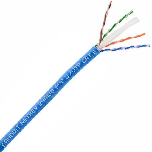 SIEŤOVÝ KÁBEL CAT.6 SKÚTENÝ PÁR, NEtienený UTP PVC V METROCH NETKEY