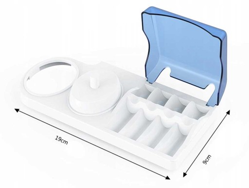 STOJAN NA 4x HLAVU A 2x ZUBNÉ KEFKY ORAL-B S KLAPKOVOU ORGANIZÁTORA