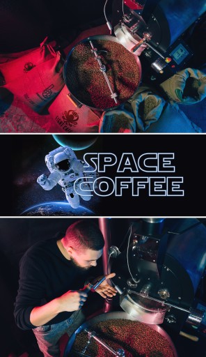 Zmes čerstvo pražených kávových zŕn Space Coffee 50G pre kávovar na espresso
