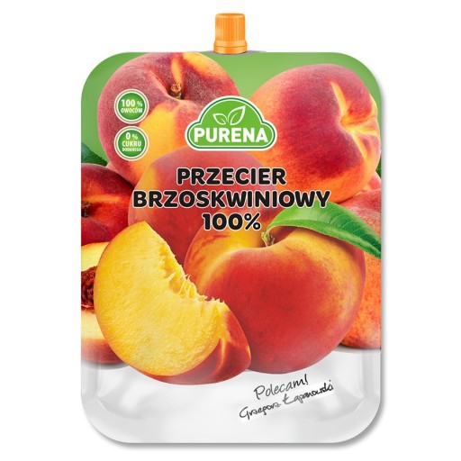 Broskyňové pyré 100% 350 g Purena