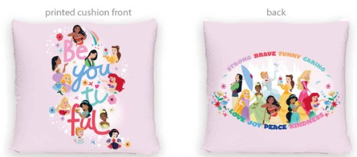 DISNEY PRINCESSES obliečka na vankúš Jasiek 40x40 zamat VELVET