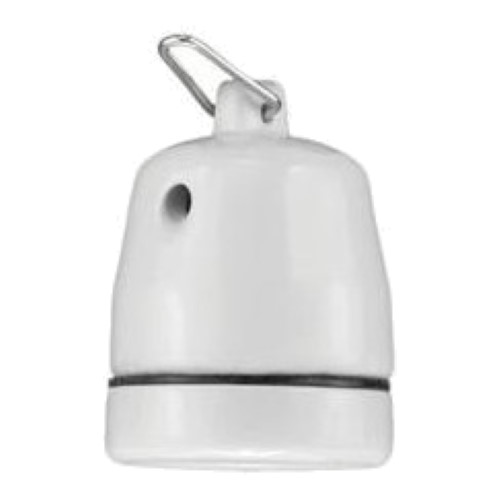 Elektro svietidlo E27, porcelánové, závesné 4A 75x52mm