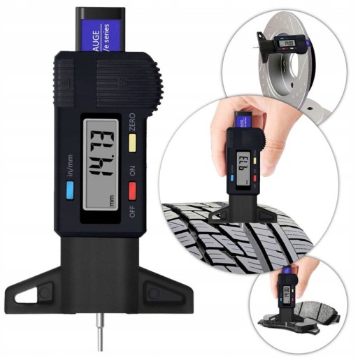 DIGITÁLNY METER HĹBKY A VÝŠKY BEZÉNU PNEUMATÍK