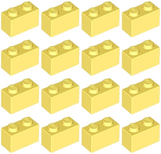LEGO 3004 BRICK 1x2 svetložltá NOVINKA (12g) 16 ks