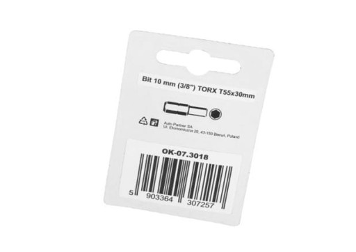 BIT 10MM (3/8) TORX T55 X 30MM, 73MOV