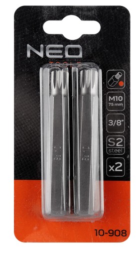Drážkovaný hrot M10 x 75 mm S2 x 2ks. NEO 10-908