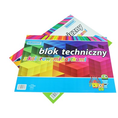 Schéma Technický blok s farebnými listami A3