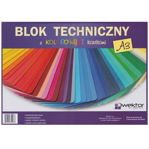 FAREBNÝ TECHNICKÝ blok A3 Vector 8 listov