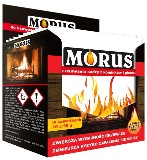 Bros Morus prášok na odstraňovanie sadzí z krbov 50g