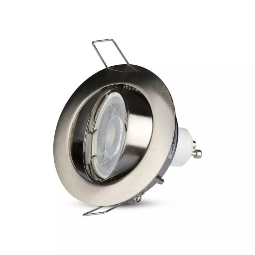 V-TAC očko GU10 okrúhle pohyblivé saténové VT-779-SN-RD