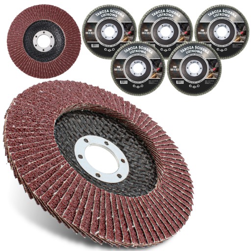 5x KOTOUČ KLAPKY 125 MM P80 DREVENÁ KLAPKA NA BRÚSENIE KOVU BRÚS.