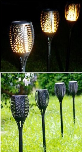 ÚČINOK OHŇA PLAMEŇA SOLÁRNEHO LED HORÁKA