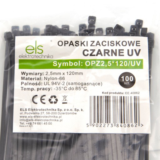 DLHÉ KABELOVÉ VIAZAČKY KABELOVÉ VIAZAČKY KABELOVÉ VIAZAČKY 2,5X120mm