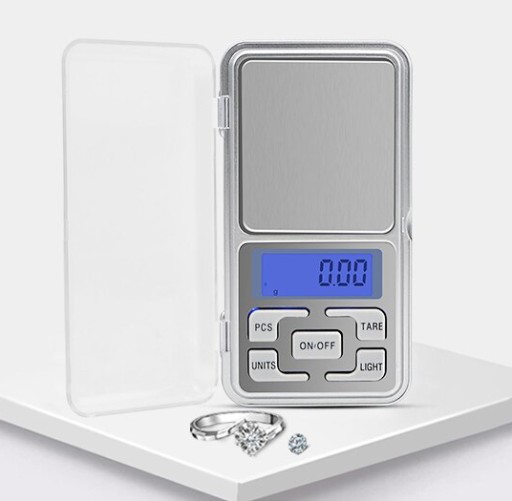 PRESNÁ VÁHA NA ELEKTRONICKÉ ŠPERKY 0,1g / 500g LCD + SÚPRAVA BATÉRIÍ