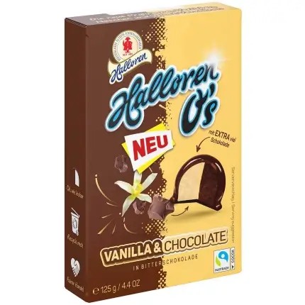 Halloren Wanilla Čokoládové guličky čokoládové s vanilkou 125g