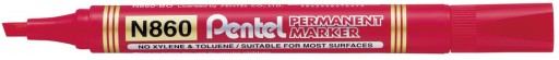 Pentel Permanent Marker N860 Beveled Red