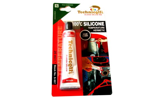 Čierny silikón do 300C 20 ml