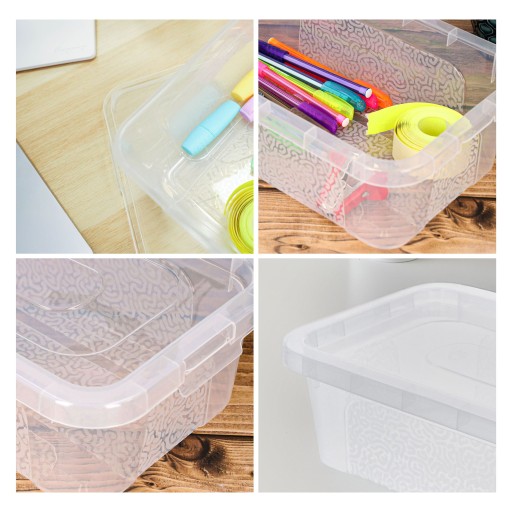 PLASTOVÝ NÁDOB 4,5L box, priehľadný organizér, plastový box