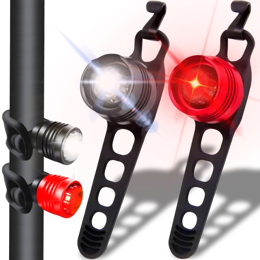 BIKE SVETLÁ LED CYKLISTICKÁ LAMPA PREDNÁ ZADNÁ 2KS