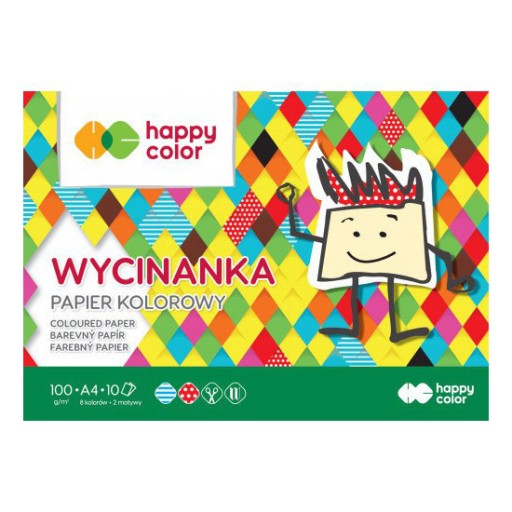 Farebná papierová podložka Happy Color A4, 10 farieb
