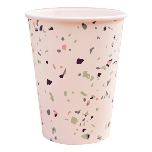 TERRAZZO TERRAZICO PAPIEROVÝ hrnček 8 KS 250 ML