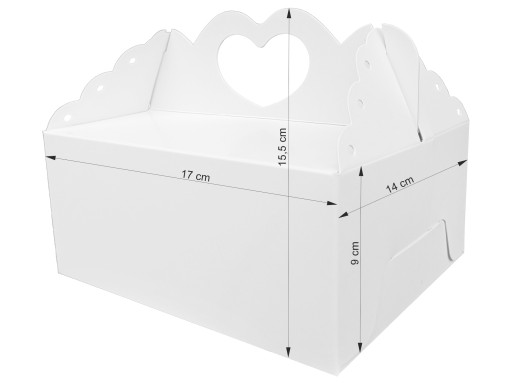 Ďakujeme tortové boxy pre hostí biele