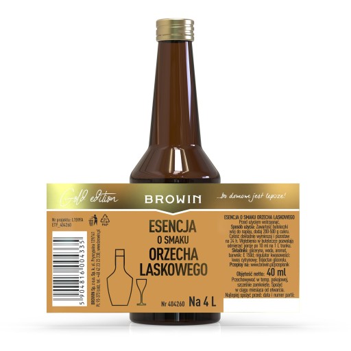 Esencia s príchuťou Hazelnut 40 ml na 4 l