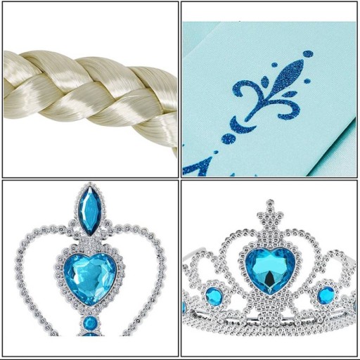 Elsa's Beauty Set Frozen Sceptre Tiara Braid Rukavice Diadém