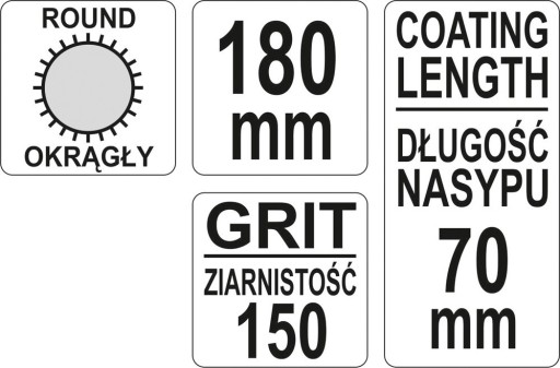 Okrúhly diamantový ihlový pilník 5x180x70 mm YT-6154 YATO