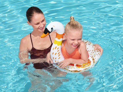Bestway Swimming ring labuť trblietky 61cm 36306