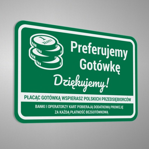 Nálepka - Preferujeme hotovosť 10x15