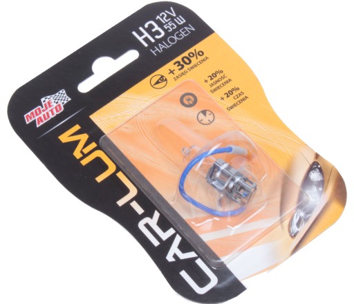 Halogénová žiarovka H3 12V 55W PK22S +30% H3 Žiar