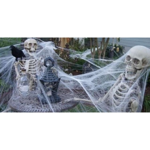 SPIDER WEB biela HALLOWEEN pavučina nylon 10g