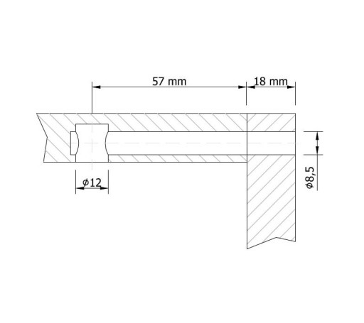 Skrutka T-skrutka M8x80 valčeková matica