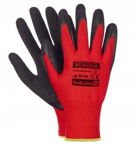 6 PÁROV LATEXOVÉ PRACOVNÉ RUKAVICE, S LATEXOVÝM POVRCHOM, veľkosť 8