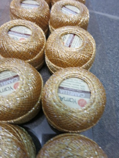 Šnúrka Camellia Yarn Art, metalizovaná, 419 zlato
