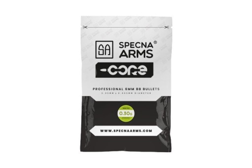 ASG loptičky AIRSOFT CORE BIO MUNÍCIA 0,30G 1000KS SPECNA ARMS BIELA