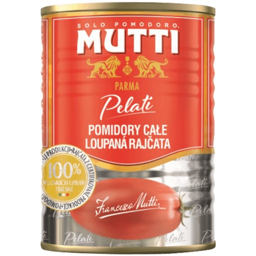 PELATI MUTTI paradajky BEZ ŠUPKY 400G NA PIZZU