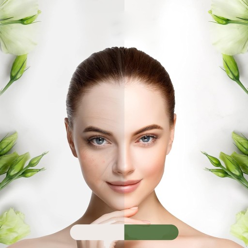 ROLLER MASSAGER pravý nefritový kameň na tvár + sada GUA SHA
