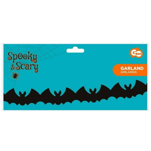 GIRLAND BANNER black BATS halloween