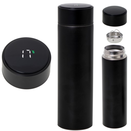 Termoska termohrnček smart LED 500ml čierna