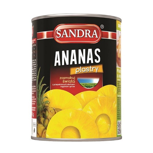 Sandra Ananásové plátky 565 g