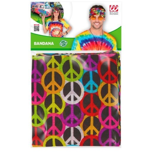 RAINBOW PACIFIC BANDANA WOODSTOCK HIPPY FAREBNÝ