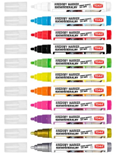 Toma Chalk Marker 296 White Dry-Erase