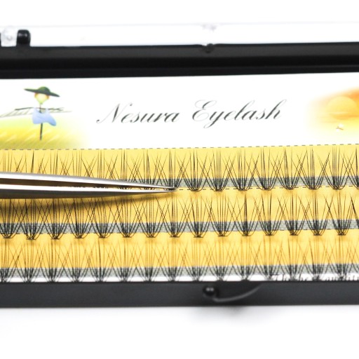 NESURA EYELASH trsové mihalnice 60 ks 11mm 10D hodvábne mihalnice SEOL
